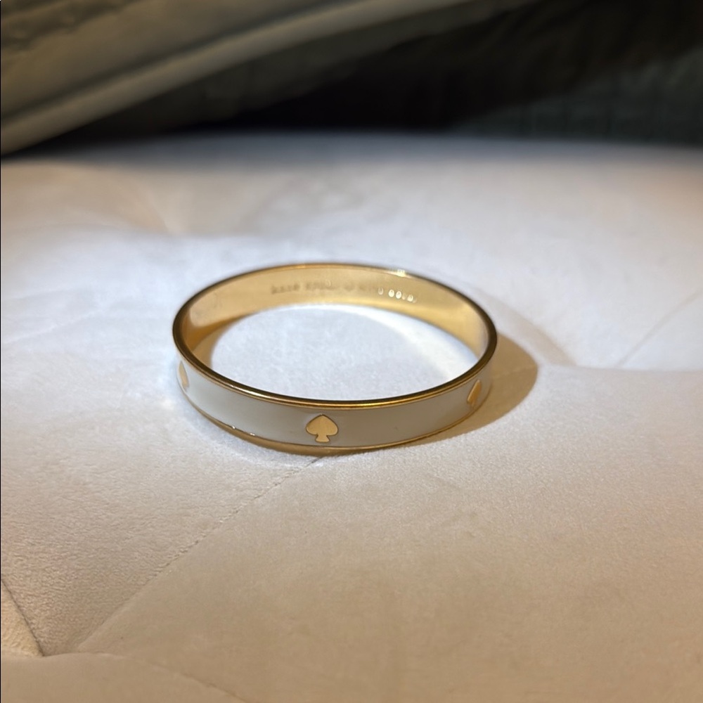 Kate Spade Gold and White Minimalist Bangle